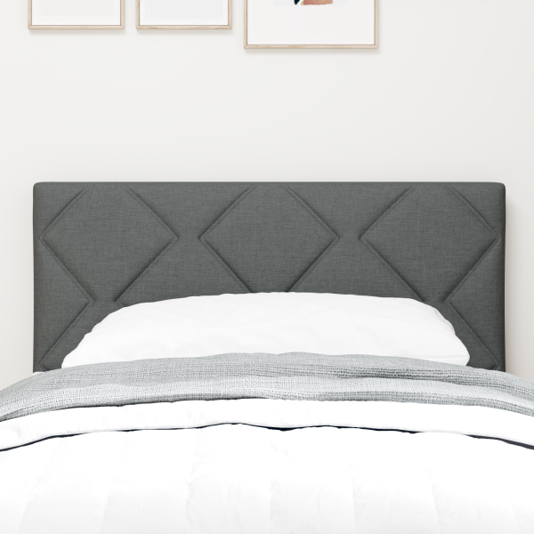 LED Kopfteil Grau 80 cm Stoff
