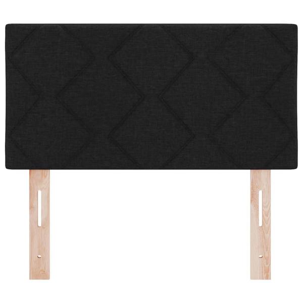 LED Kopfteil Rautenmuster Schwarz 80 cm Stoff