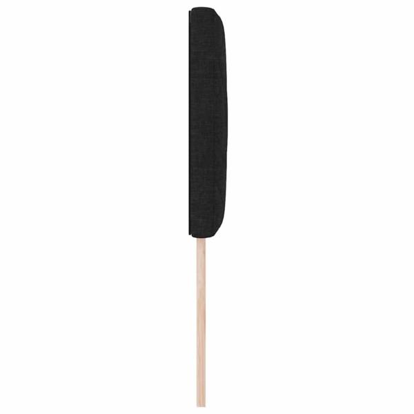 LED Kopfteil Rautenmuster Schwarz 80 cm Stoff