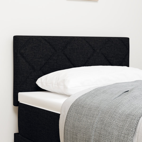 LED Kopfteil Schwarz 80 cm Stoff