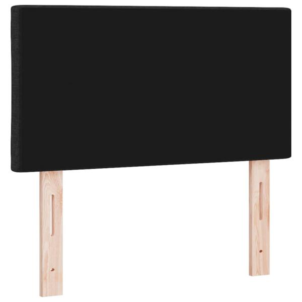 LED Kopfteil Rautenmuster Schwarz 80 cm Stoff