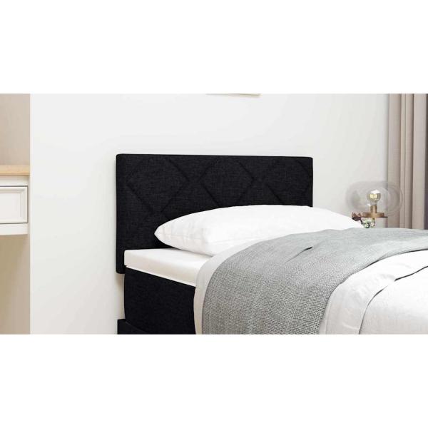 LED Kopfteil Schwarz 80 cm Stoff