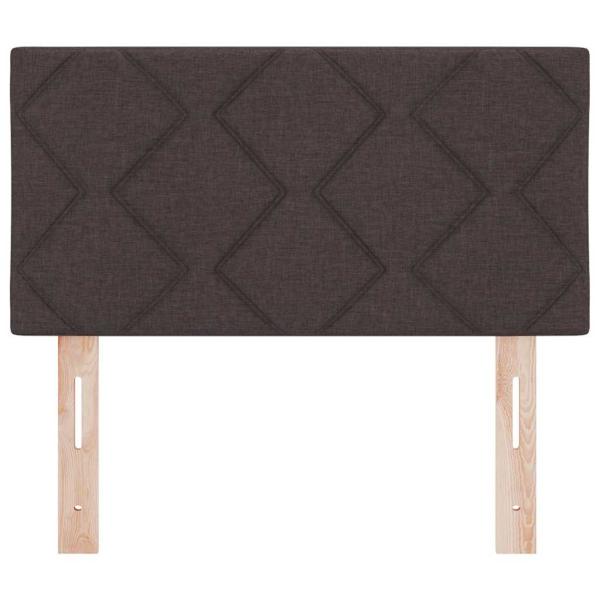 LED Kopfteil Rautenmuster Dunkelbraun 80 cm Stoff