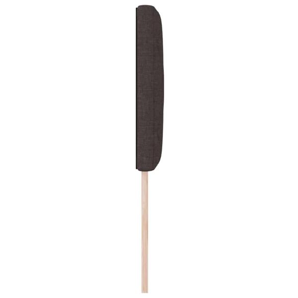 LED Kopfteil Rautenmuster Dunkelbraun 80 cm Stoff