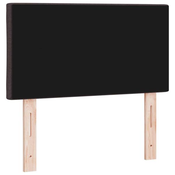 LED Kopfteil Rautenmuster Dunkelbraun 80 cm Stoff