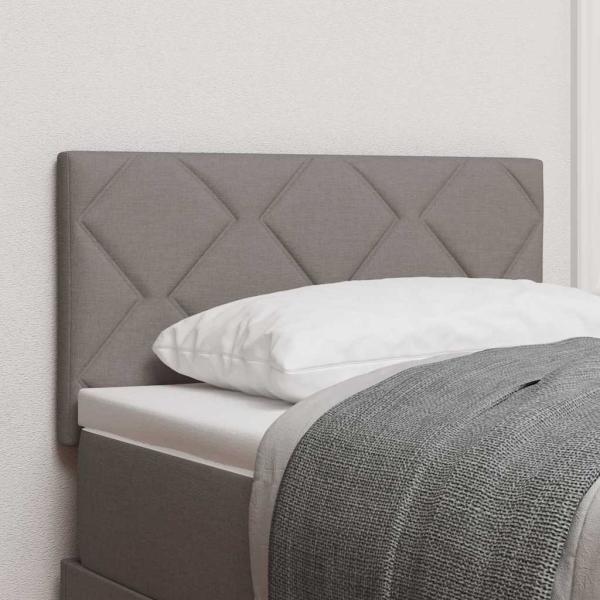 ARDEBO.de - LED Kopfteil Rautenmuster Taupe 80 cm Stoff