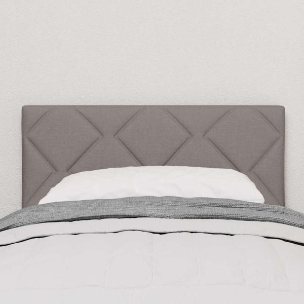 LED Kopfteil Rautenmuster Taupe 80 cm Stoff