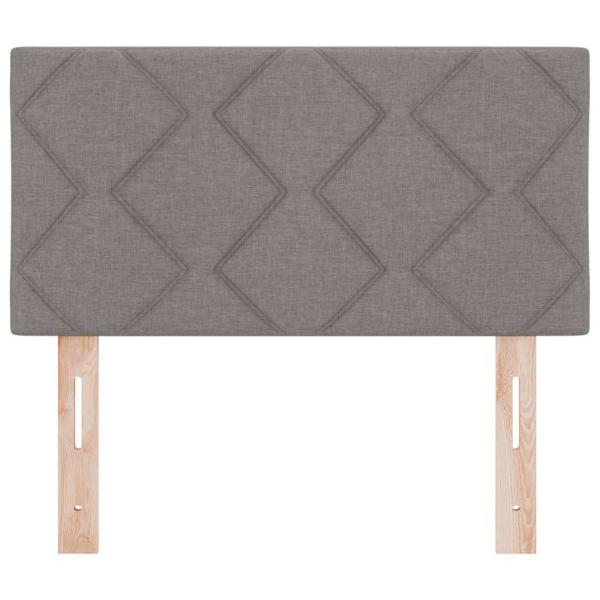 LED Kopfteil Rautenmuster Taupe 80 cm Stoff