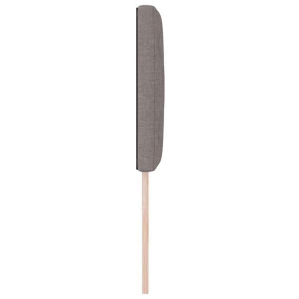 LED Kopfteil Rautenmuster Taupe 80 cm Stoff