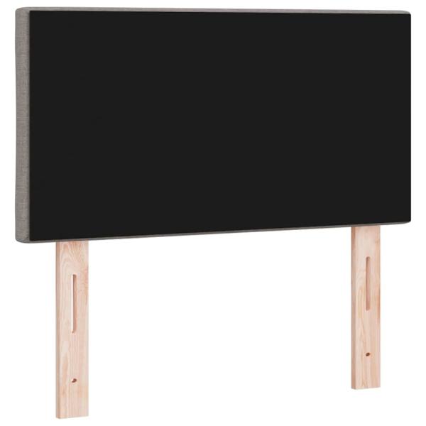 LED Kopfteil Rautenmuster Taupe 80 cm Stoff