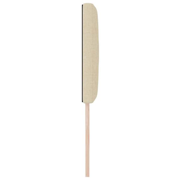 LED Kopfteil Rautenmuster Creme 80 cm Stoff