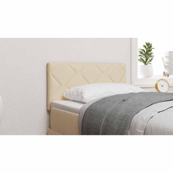 LED Kopfteil Creme 80 cm Stoff