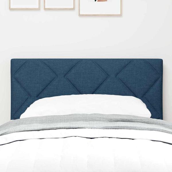 LED Kopfteil Rautenmuster Blau 80 cm Stoff
