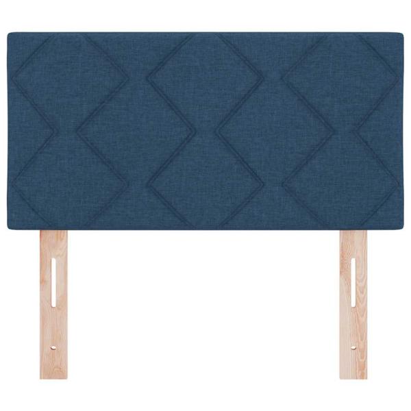 LED Kopfteil Rautenmuster Blau 80 cm Stoff