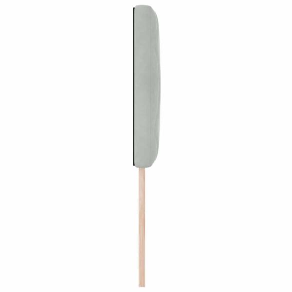 LED Kopfteil mit Diamantblöcken Design Hellgrau 80 cm Velours