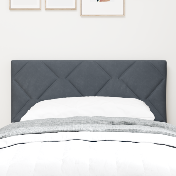 LED Kopfteil Dunkelgrau 80 cm Samt