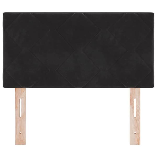 LED Kopfteil Diamantblöcke Design Schwarz 80 cm Samt