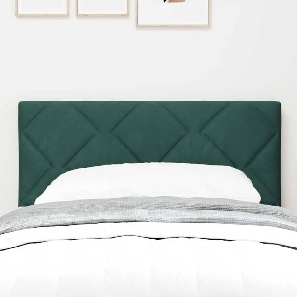LED Kopfteil Diamantblock Design Dunkelgrün 80 cm Samt