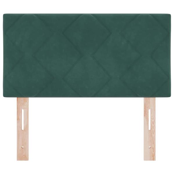 LED Kopfteil Diamantblock Design Dunkelgrün 80 cm Samt