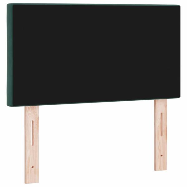 LED Kopfteil Diamantblock Design Dunkelgrün 80 cm Samt