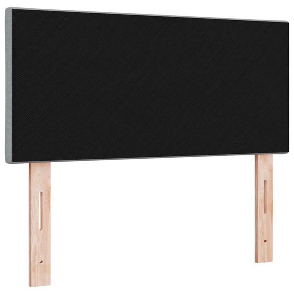 LED Kopfteil Rautenmuster Hellgrau 90 cm Stoff