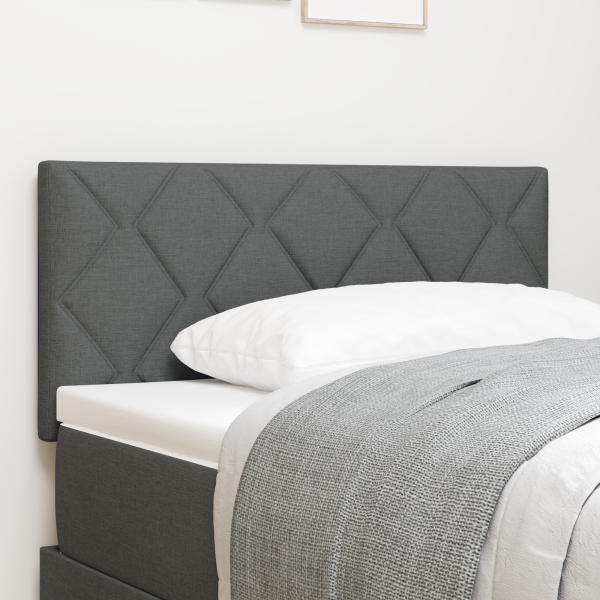 LED Kopfteil Grau 90 cm Stoff