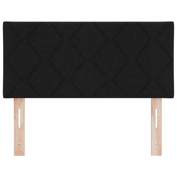 LED Kopfteil Rautenmuster Schwarz 90 cm Stoff