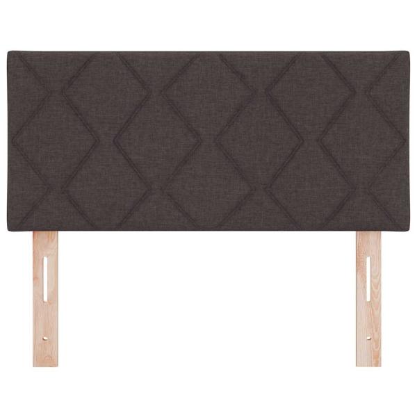 LED Kopfteil Rautenmuster Dunkelbraun 90 cm Stoff