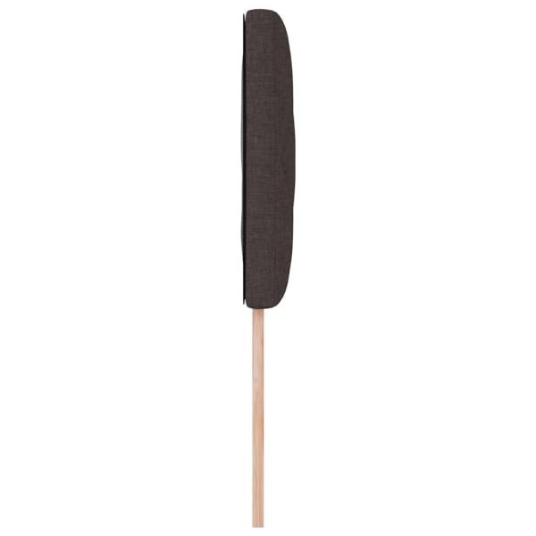 LED Kopfteil Rautenmuster Dunkelbraun 90 cm Stoff