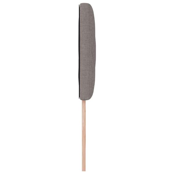 LED Kopfteil Rautenmuster Taupe 90 cm Stoff