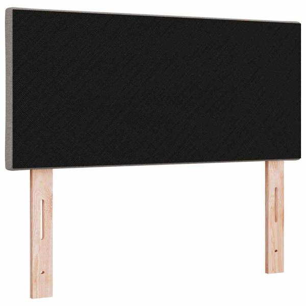 LED Kopfteil Rautenmuster Taupe 90 cm Stoff