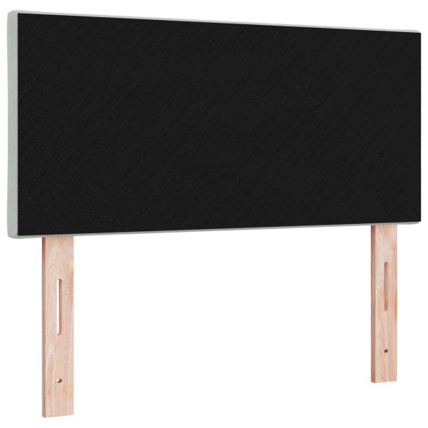 LED Kopfteil Diamantblöcke Design Hellgrau 90 cm Velours