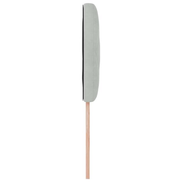 LED Kopfteil Diamantblöcke Design Hellgrau 90 cm Velours