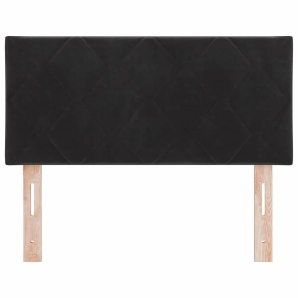 LED Kopfteil Diamantblock Design Schwarz 90 cm Samt