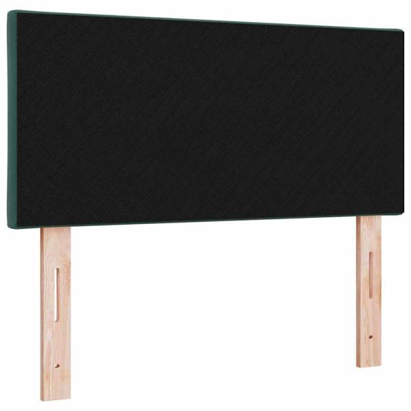 LED Kopfteil Diamantblockdesign Dunkelgrün 90 cm Samt