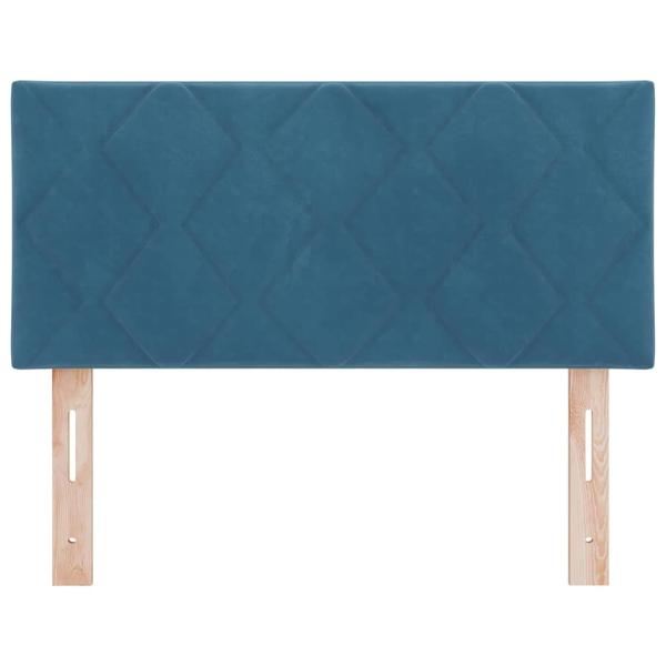 LED Kopfteil Diamond Blocks Design Dunkelblau 90 cm Samt