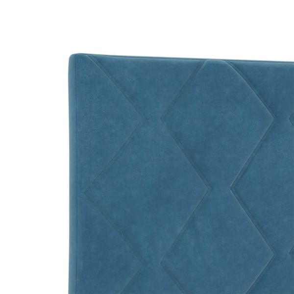 LED Kopfteil Diamond Blocks Design Dunkelblau 90 cm Samt