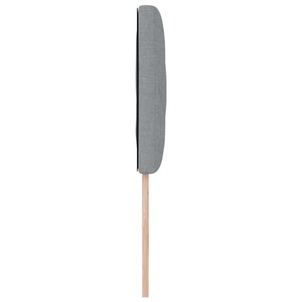 LED Kopfteil Rautenmuster Hellgrau 100 cm Stoff