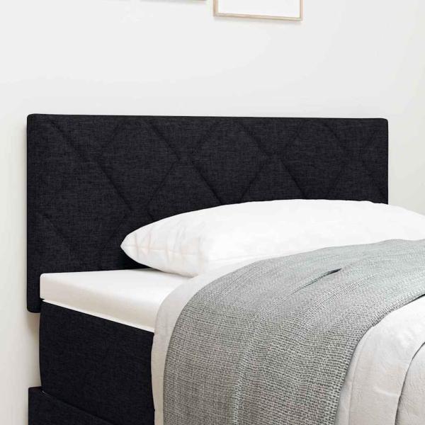 LED Kopfteil Schwarz 100 cm Stoff