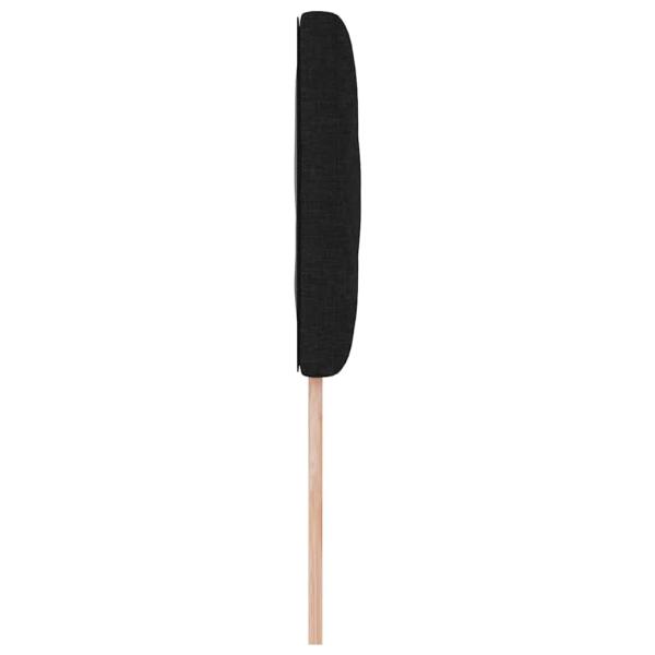 LED Kopfteil Rautenmuster Schwarz 100 cm Stoff