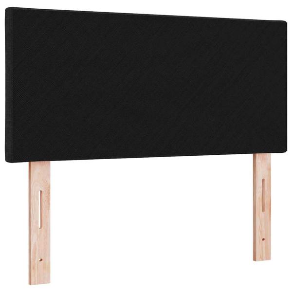 LED Kopfteil Rautenmuster Schwarz 100 cm Stoff