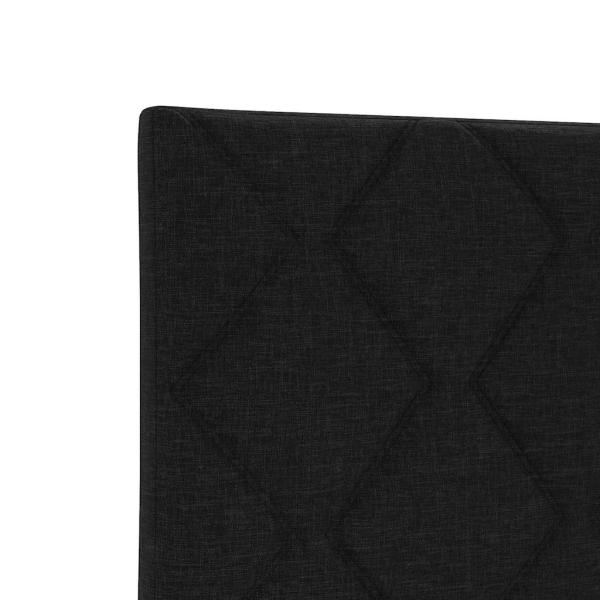 LED Kopfteil Rautenmuster Schwarz 100 cm Stoff