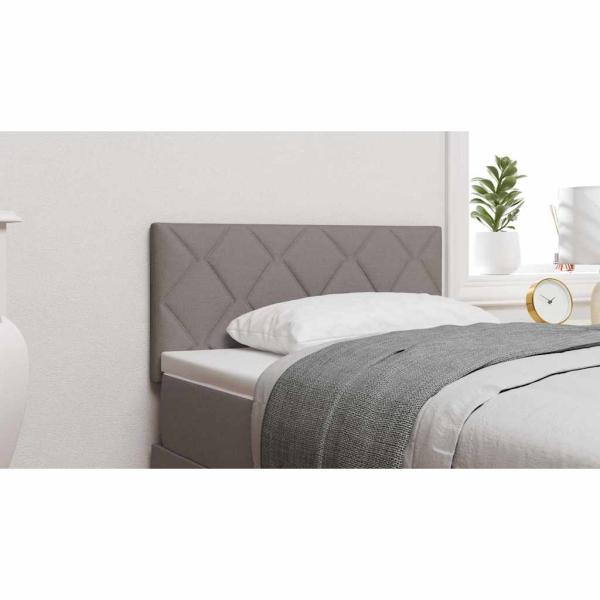 LED Kopfteil Rautenmuster Taupe 100 cm Stoff