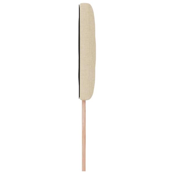 LED Kopfteil Rautenmuster Creme 100 cm Stoff