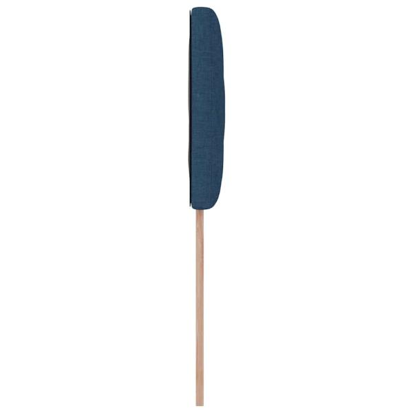 Blaues LED Kopfteil Rautenmuster Blau 100 cm Stoff
