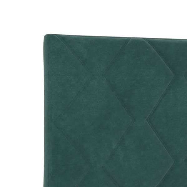 LED Kopfteil mit Diamantblockdesign Dunkelgrün 100 cm Samt