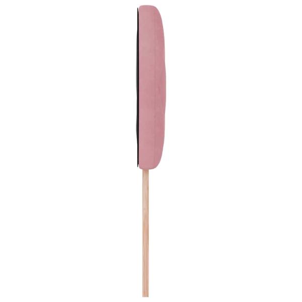 LED Kopfteil Diamantblockdesign Rosa 100 cm Samt