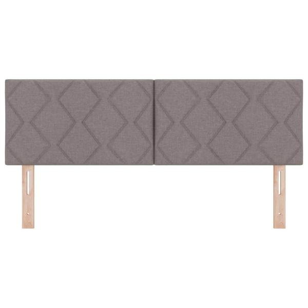 LED Kopfteil Rautenmuster Taupe 144 cm Stoff