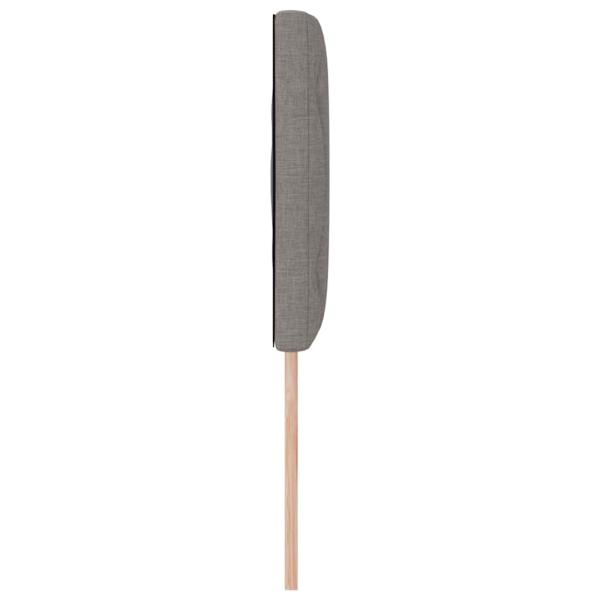LED Kopfteil Rautenmuster Taupe 144 cm Stoff