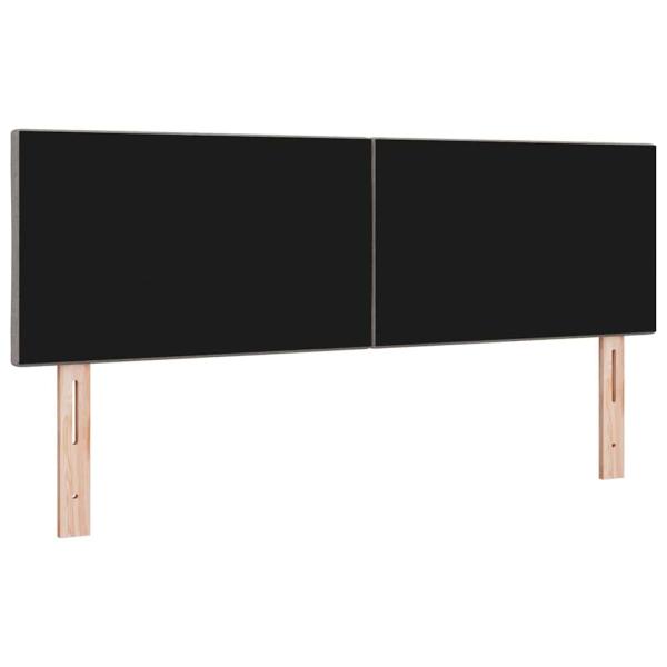 LED Kopfteil Rautenmuster Taupe 144 cm Stoff